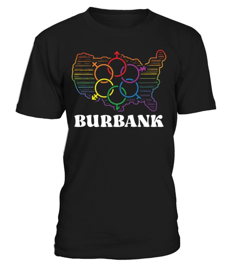 Burbank Pride Flag Pride Month LGBTQ Flag LGBT Com T-Shirt Unisex