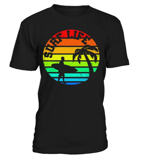 Tropical Vintage Sunset Surf Life T-Shirt Unisex