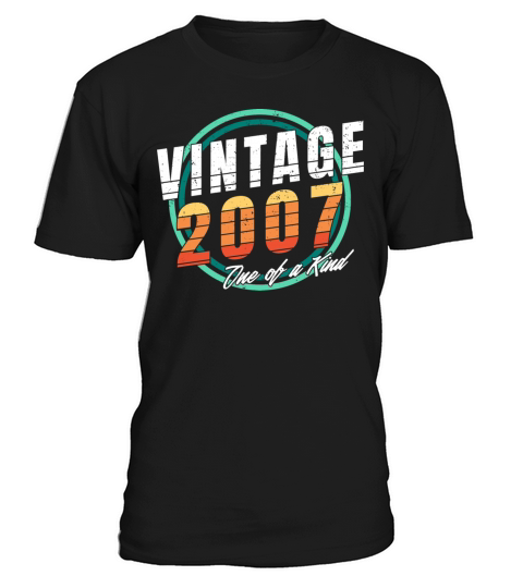 Vintage 2007 Shirt for Men Women 16 Year Old 16th T-Shirt Unisex