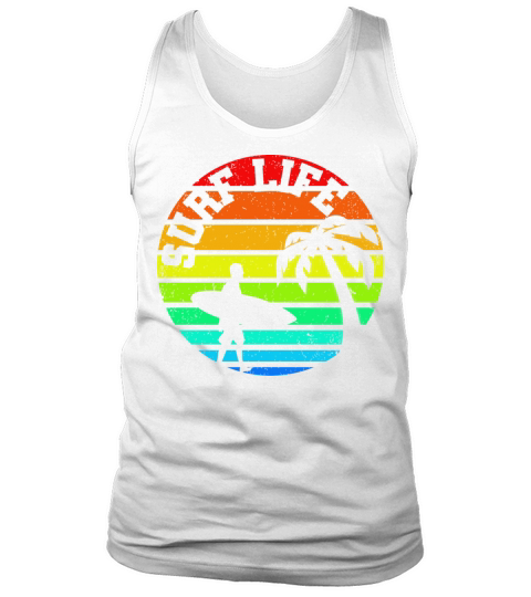 Tropical Vintage Sunset Surf Life Tank Top Unisex