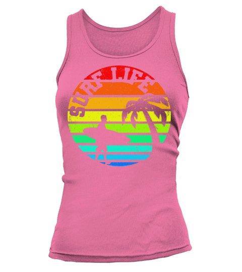 Tropical Vintage Sunset Surf Life Tank top Woman