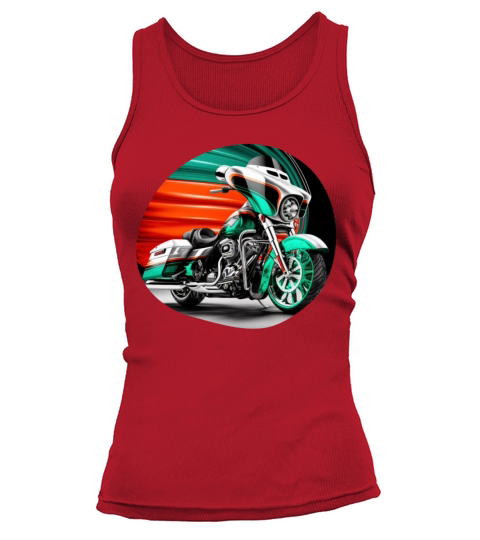 Vintage Motorcycle Biker With Mexico Flag Tank top Woman