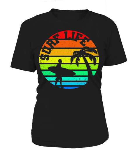 Tropical Vintage Sunset Surf Life Women's T-Shirt