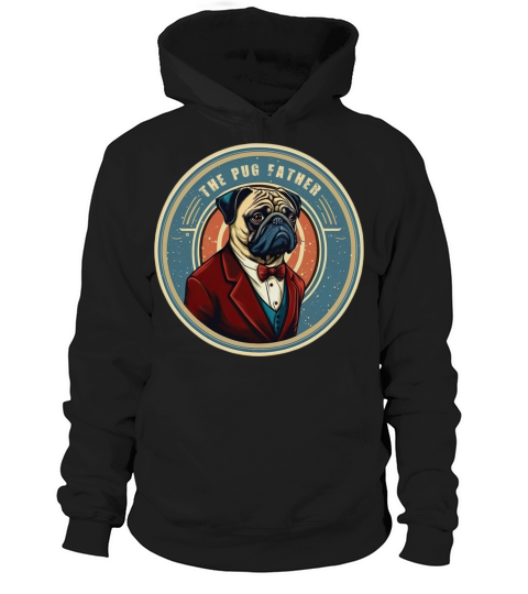 The Pug Father vintage Hoodie Unisex