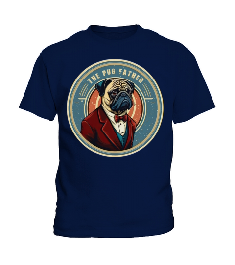 The Pug Father vintage Kids T-Shirt