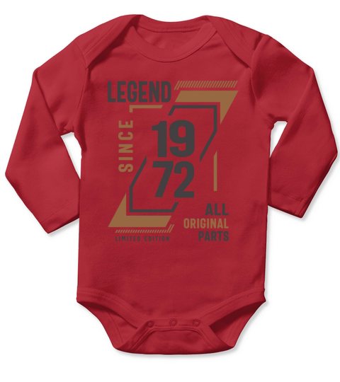 Legend Since 1972 51 birthday Long Sleeve Baby One-Piece