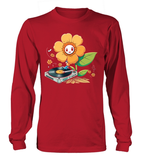 Vinyl Record Player Flower Lover Record Collector Long sleeved Unisex