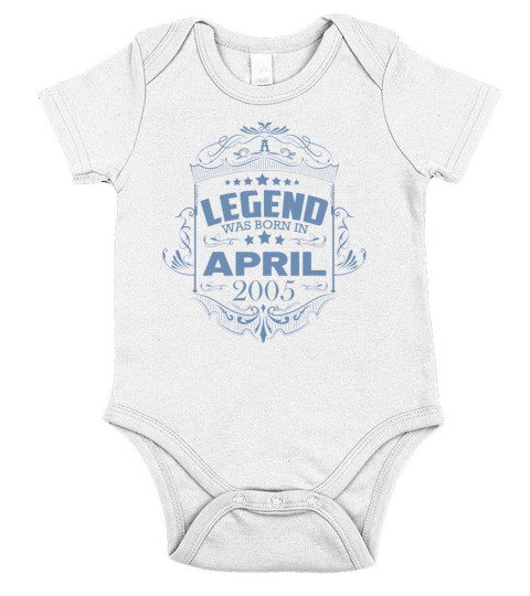 A legend was born in April 2005 Short Sleeve Baby One-Piece