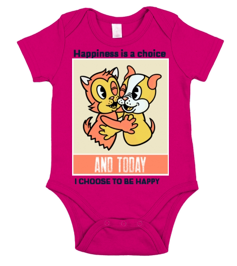 Happiness is a choice Short Sleeve Baby One-Piece