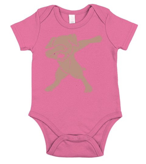 Weimaraner Dabbing Short Sleeve Baby One-Piece