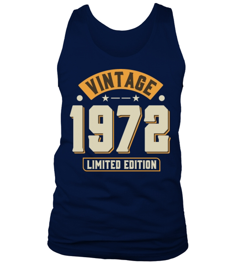 Vintage 1972 50th Birthday Fiftieth Gift Tank Top Unisex