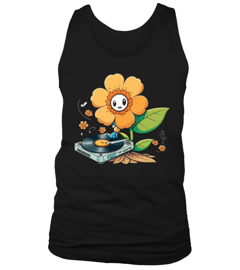 Vinyl Record Player Flower Lover Record Collector Tank Top Unisex