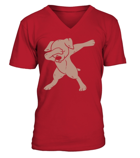 Weimaraner Dabbing V-Neck T-shirt