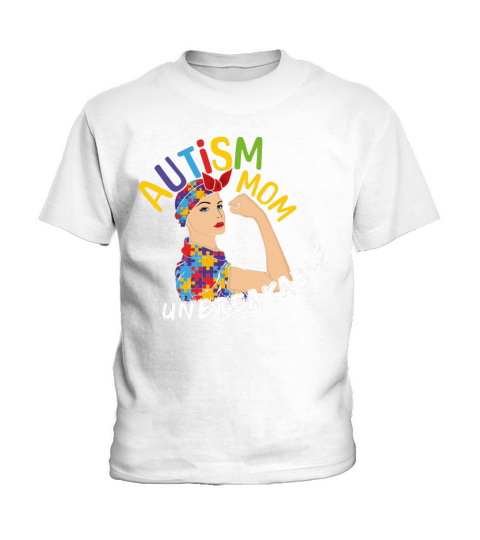 Autism Mom Unbreakable Puzzle Autism Awareness Day Kids T-Shirt