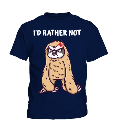 Id Rather Not Funny Introvert Humor Antisocial Sar Kids T-Shirt