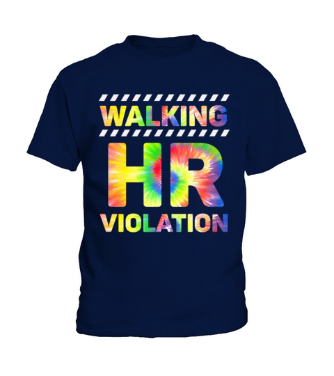 Vintage Walking HR Violation Apparel Nigh Tie Dye Kids T-Shirt