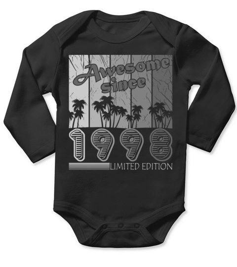 Birthday gift March 1998 Vintage Retro Long Sleeve Baby One-Piece