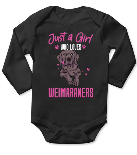 Just A Girl Who Loves Weimaraners Long Sleeve Baby One-Piece