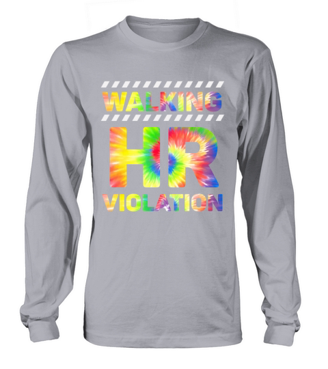 Vintage Walking HR Violation Apparel Nigh Tie Dye Long sleeved Unisex