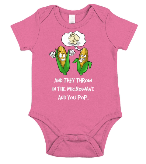 Funny Popcorn Quote Short Sleeve Baby One-Piece