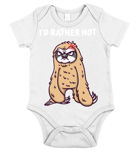 Id Rather Not Funny Introvert Humor Antisocial Sar Short Sleeve Baby One-Piece