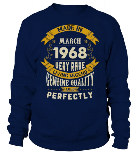 March 1968 Vintage Birthday Present Sweatshirt Unisex