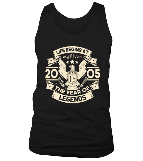 Life begins at 18 years 2005 vintage birthday Tank Top Unisex