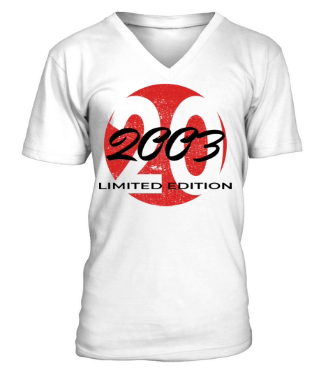 20th birthday men women 20 years 2003 vintage V-Neck T-shirt