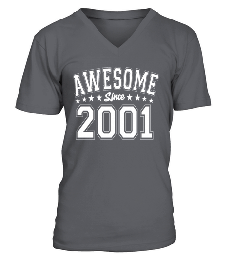 Awesome Since 2001 Birthday 2001 Vintage 2001 V-Neck T-shirt