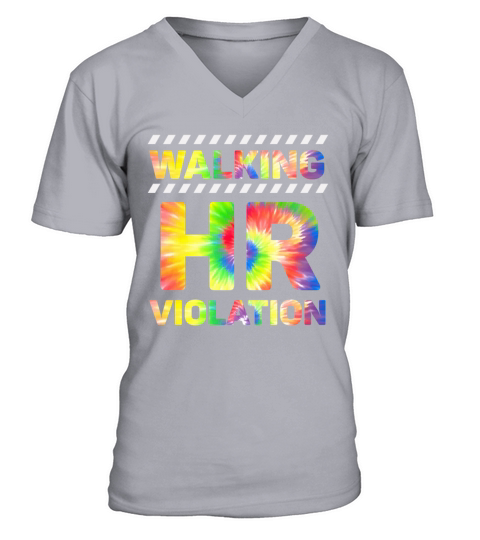Vintage Walking HR Violation Apparel Nigh Tie Dye V-Neck T-shirt