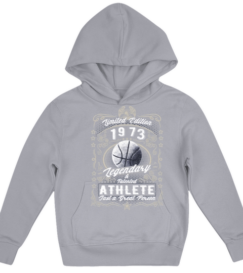Vintage 1973 Basketball Birthday Gift Sport Hobby Kids Hoodie