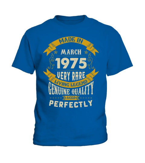 March 1975 Vintage Birthday Present Kids T-Shirt