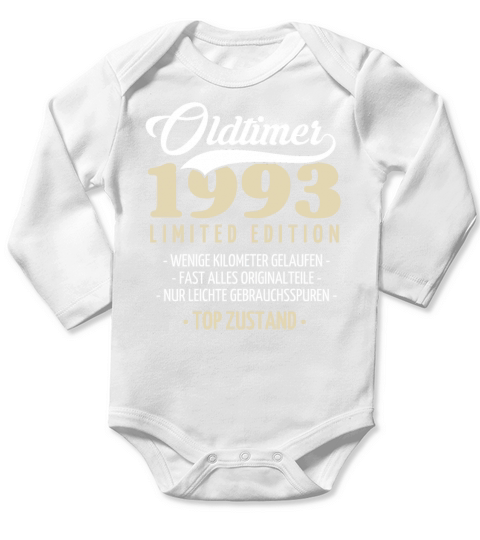 30th Birthday Vintage 1993 Long Sleeve Baby One-Piece