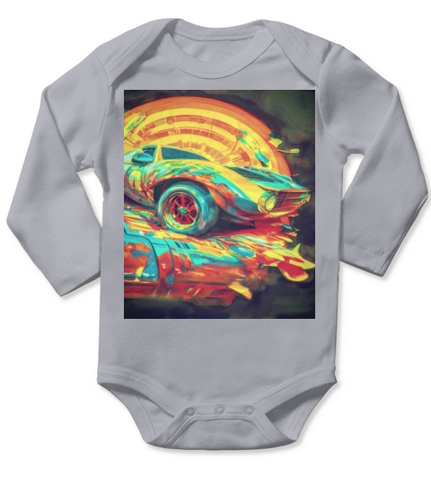 Car Muscle Car Vintage Retro ford Long Sleeve Baby One-Piece