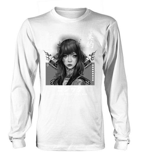 Motorcycle Biker Japanese Alt Aesthetic Soft Grung Long sleeved Unisex