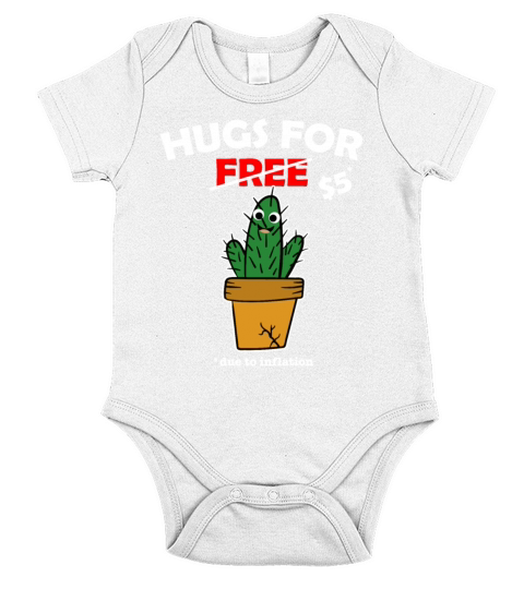 Funny cute cactus valentine costume Hugs For Free Short Sleeve Baby One-Piece