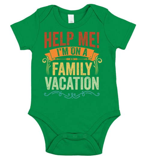 Help Me Im On A Family Vacation Vintage Vacation Short Sleeve Baby One-Piece