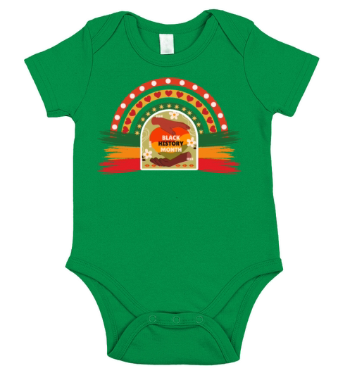 Retro vintage Black History month unity heart Short Sleeve Baby One-Piece
