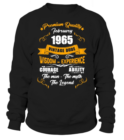 February 1965 Vintage Birthday Present Sweatshirt Unisex