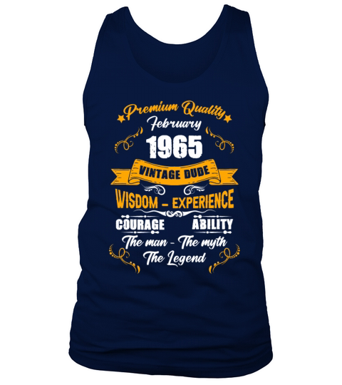 February 1965 Vintage Birthday Present Tank Top Unisex