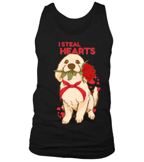 Valentines Day Dog I Steal Hearts Retriever Tank Top Unisex