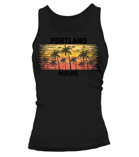 Portland Maine Summer Retro VIntage Vacation Tank top Woman