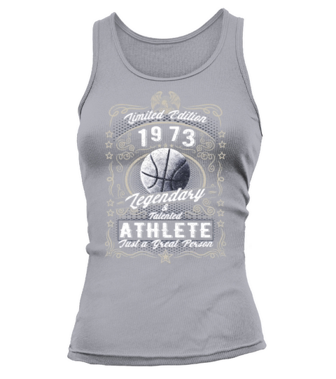 Vintage 1973 Basketball Birthday Gift Sport Hobby Tank top Woman