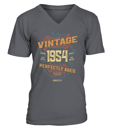 Vintage 1954 69th Birthday V-Neck T-shirt