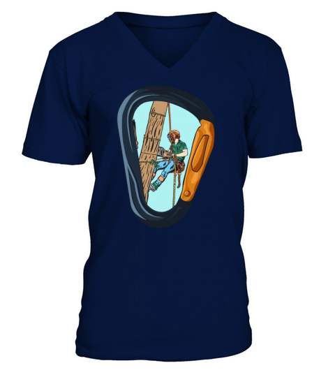 Vintage Arborist Carabiner Art V-Neck T-shirt