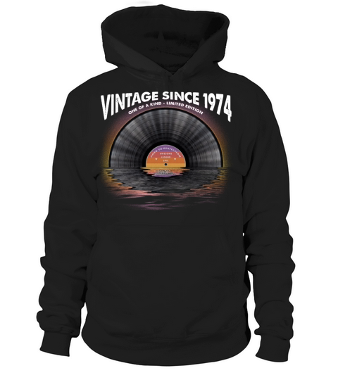 Vintage since 1974 Retro Disco Music Vintage Hoodie Unisex
