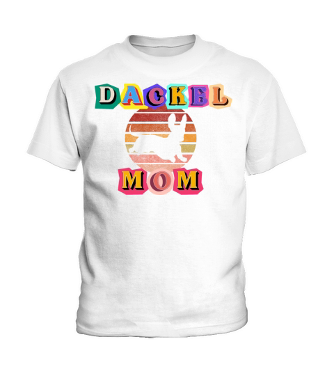 Dachshund Motiv MOM Retro Design Kids T-Shirt