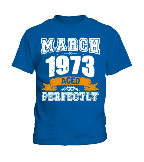 March 1973 Vintage Birthday Present Kids T-Shirt