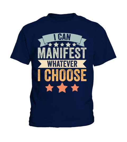 Vintage Manifest Positivity I Can Manifest Kids T-Shirt