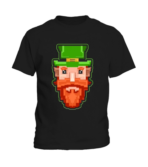 Vintage Pixel 90s Leprechaun For St Patricks Day Kids T-Shirt